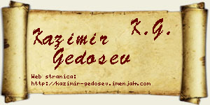 Kazimir Gedošev vizit kartica
